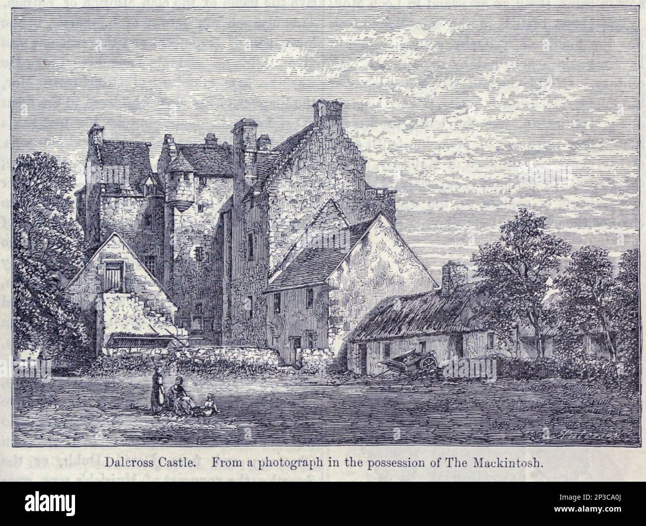 Château de Dalcross, maison de 17th siècles, du livre « A history of the Scottish Highlands, Highland clans and Highland régiments » Volume 2 par MacLauchlan, Thomas, 1816-1886; Wilson, John, 1785-1854; Keltie, John Scott, sir, 1840-1927 Date de publication 1875 éditeur Edinburgh ; London : A. Fullarton Banque D'Images