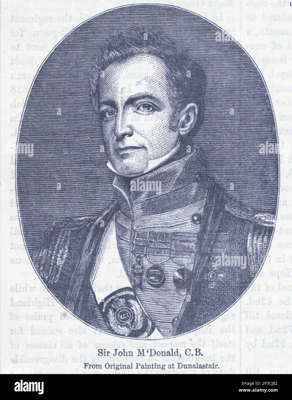 Sir John Macdonald, K.C. B., de Dalchosnie dans le livre « A history of the Scottish Highlands, Highland clans and Highland régiments » Volume 2 par MacLauchlan, Thomas, 1816-1886; Wilson, John, 1785-1854; Keltie, John Scott, sir, 1840-1927 Date de publication 1875 éditeur Edinburgh ; London : A. Fullarton Banque D'Images