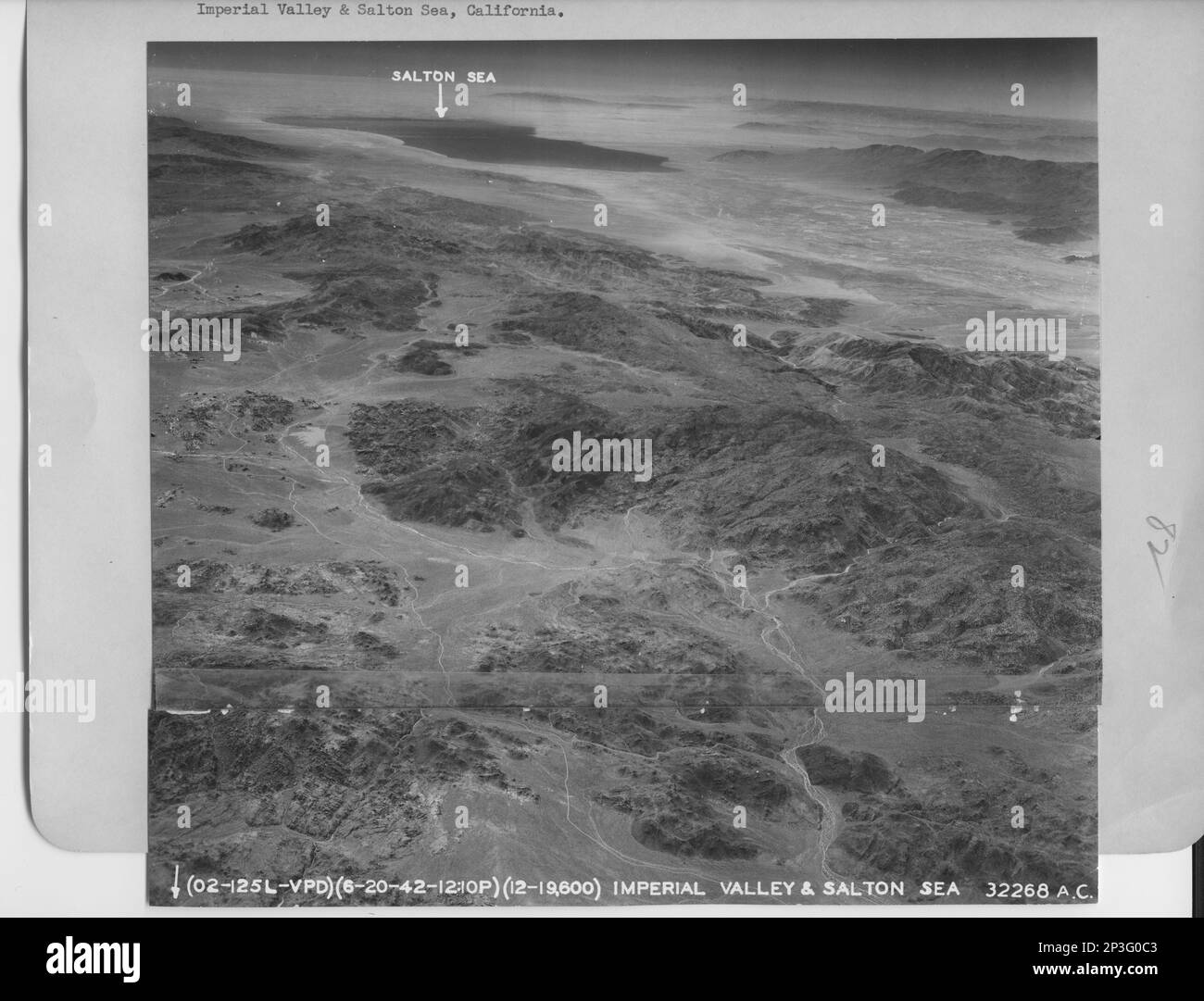 Californie - Imperial Valley & Salton, Photographie aérienne. Banque D'Images