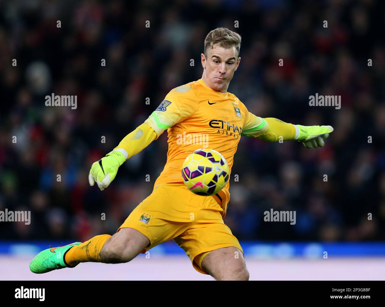 Feb. 11, 2015 - Stoke, United Kingdom - Joe Hart of Manchester City - Barclays Premier League - Stoke City vs Manchester City - Britannia Stadium - Stoke on Trent - England - 11th February 2015 - Picture Simon Bellis/Sportimage. (Cal Sport Media via AP Images) Banque D'Images