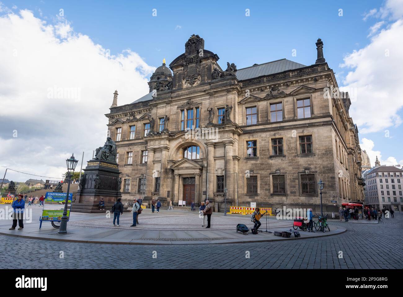 Saxon House of Estates (Sachsisches Standehaus) à Schlossplatz - Cour régionale supérieure de Dresde - Dresde, Soxony, Allemagne Banque D'Images