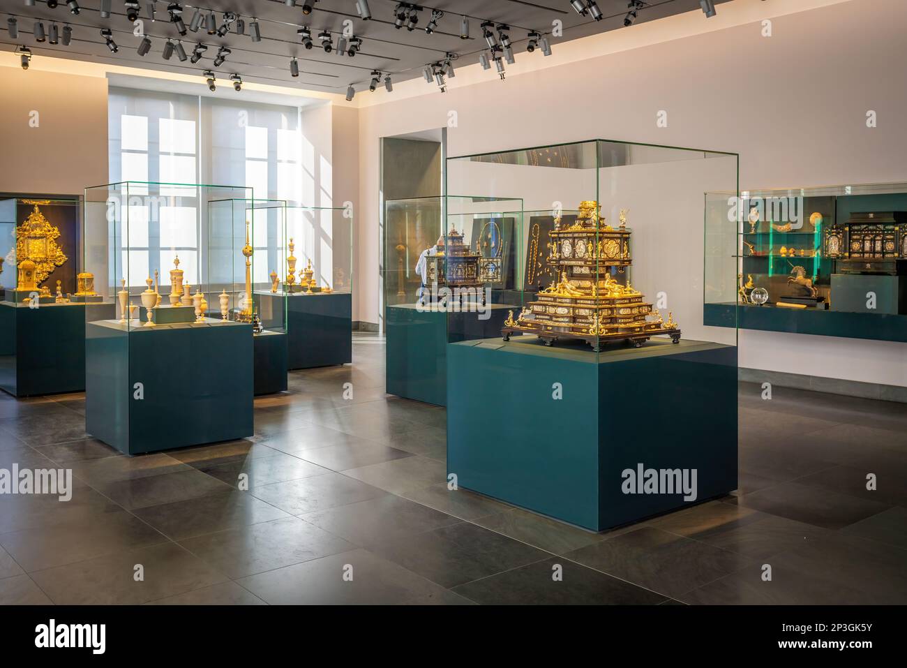 Nouveau Green Vault intérieur au château de Dresde - Dresde, Saxe, Allemagne Banque D'Images