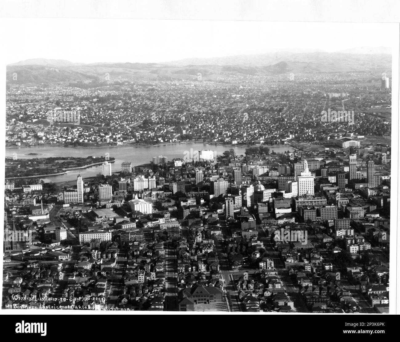 Californie - Oakland, Photographie aérienne. Banque D'Images