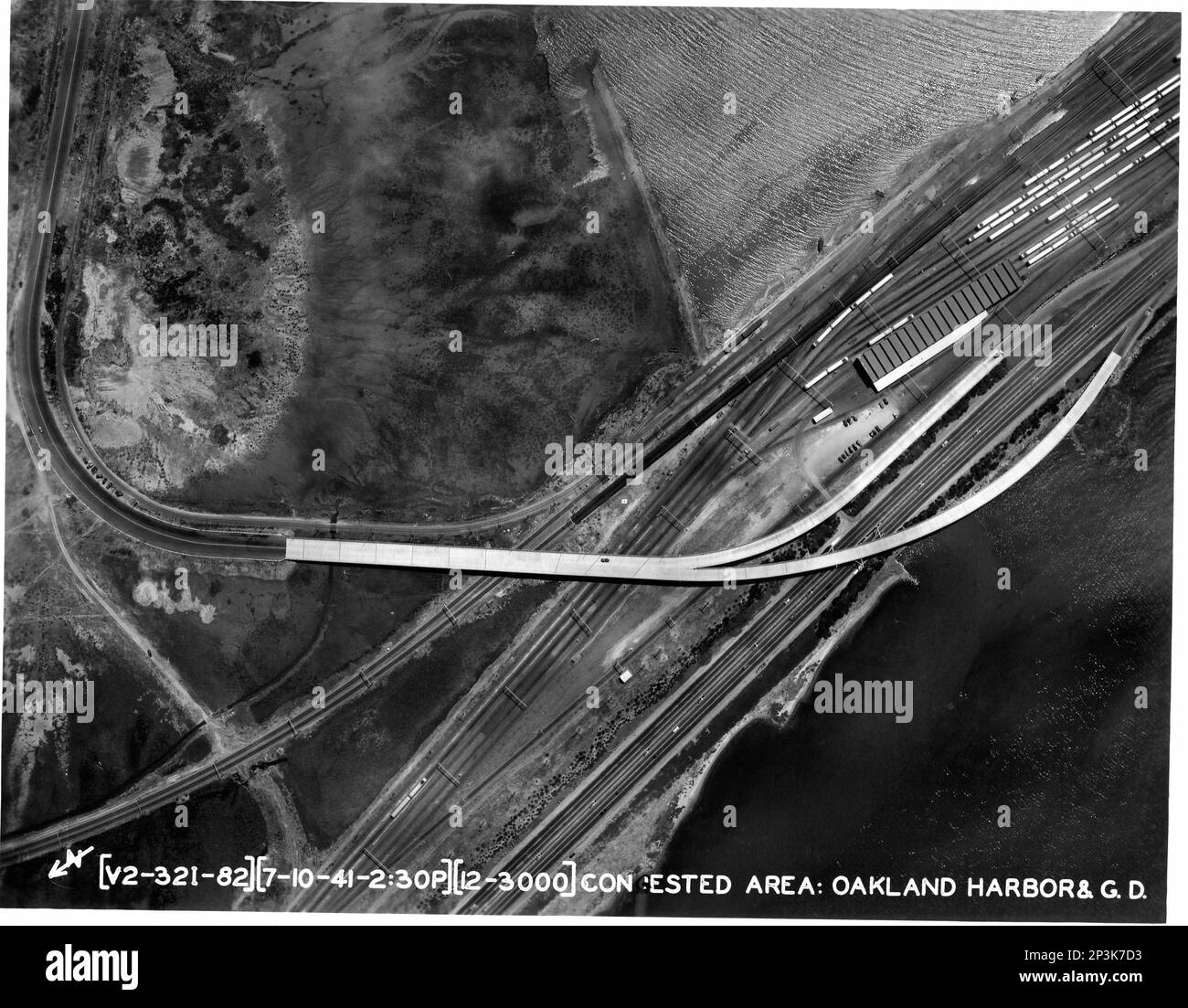 Californie - Oakland, Photographie aérienne. Banque D'Images