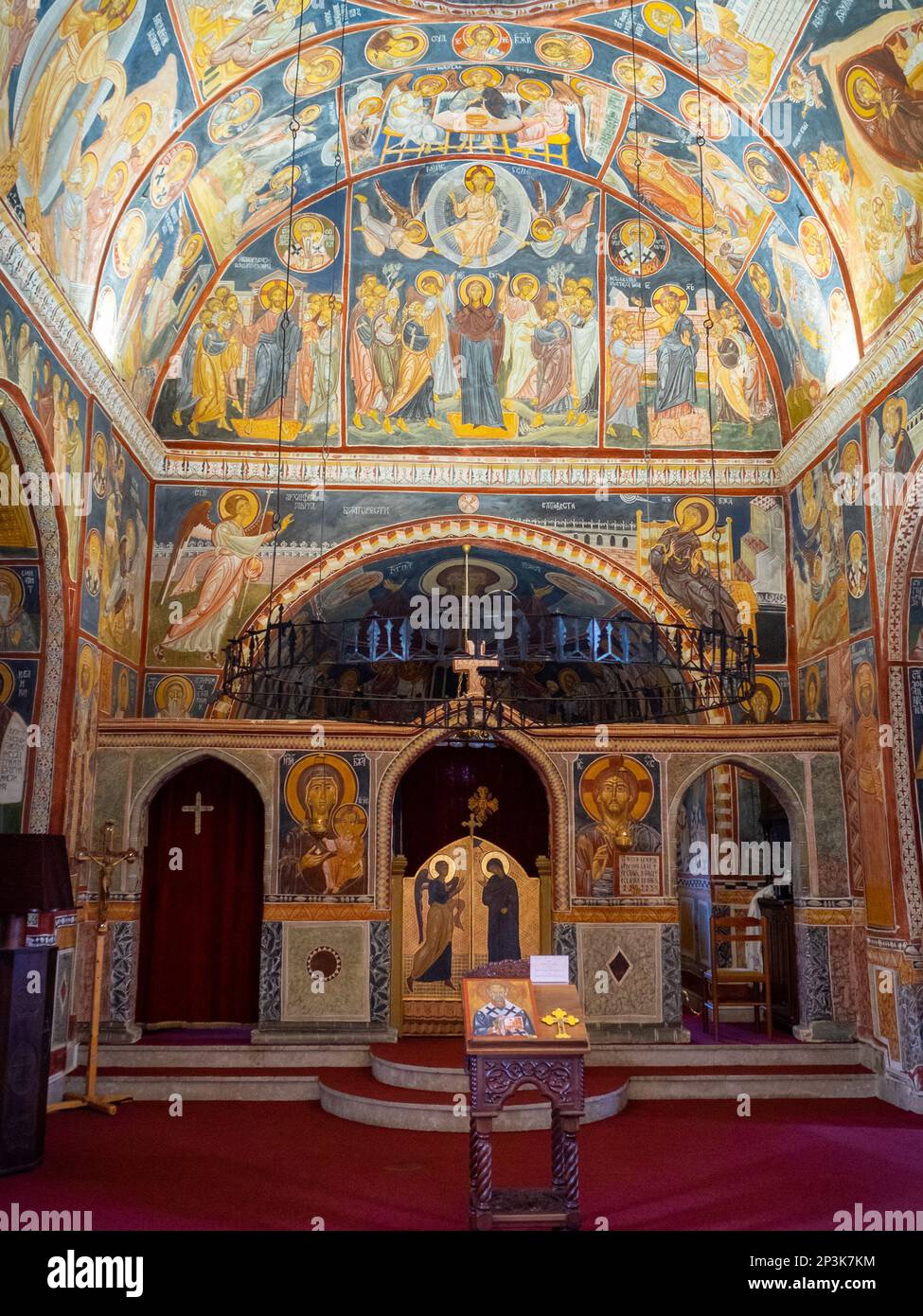 St. Intérieur de l'église Nikola, Ulcinj Banque D'Images