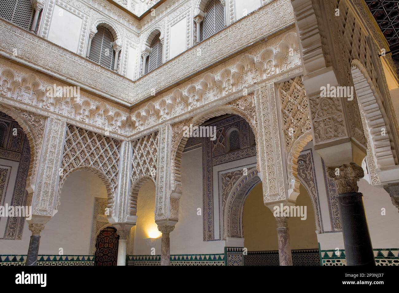 Alcazar Royal,'Patio de las Muñecas',Cour intérieure des poignets,Sevilla Andalousie,Espagne, Banque D'Images