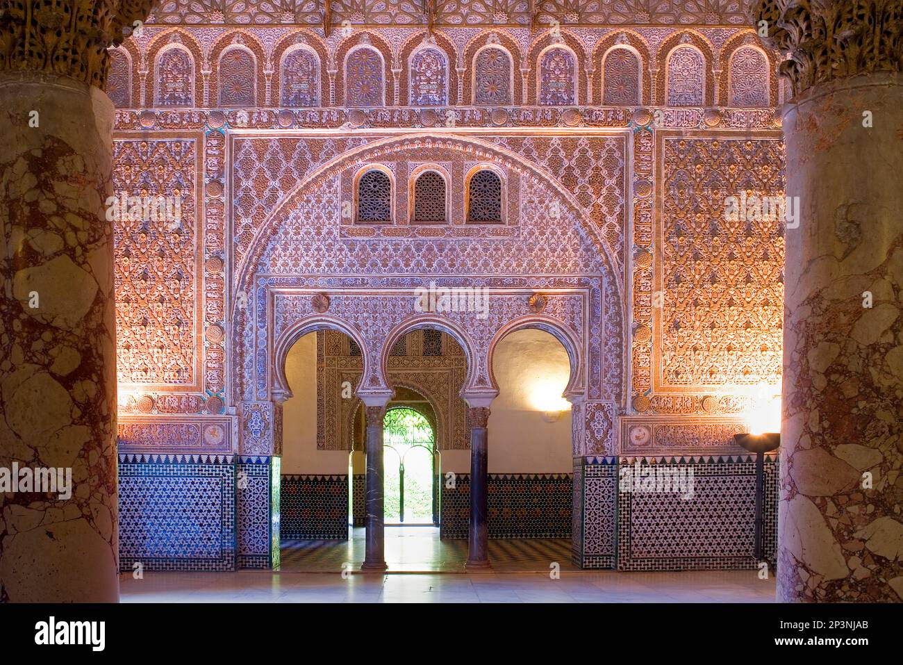 Alcazar Royal,'Salón de Embajadores',l'Ambassadeur's Hall, Sevilla, Andalousie, Espagne Banque D'Images