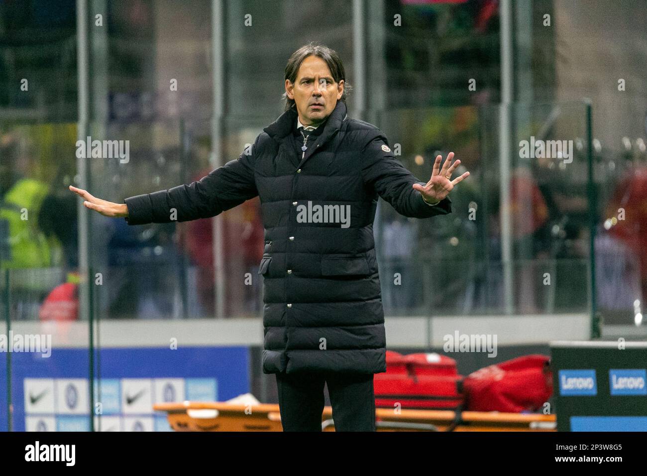 Milan, Italie - mars 5 2023 - Inter-Lecce série A - inzaghi simone entraîneur f.c. internazionale crédit: Christian Santi/Alamy Live News Banque D'Images