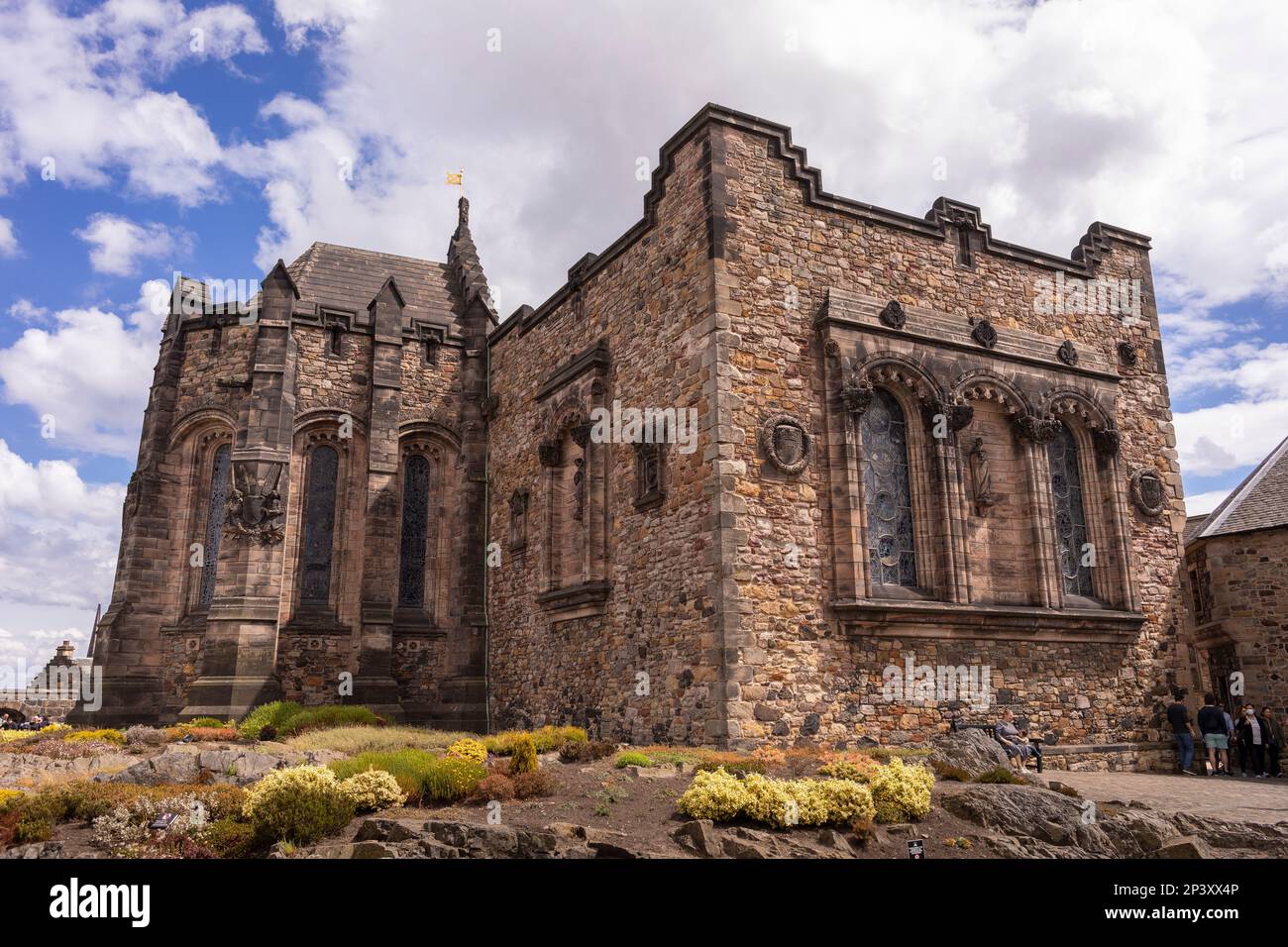 ÉDIMBOURG, ÉCOSSE, EUROPE - extérieur du bâtiment du Mémorial national de la guerre écossais, Château d'Édimbourg. Banque D'Images