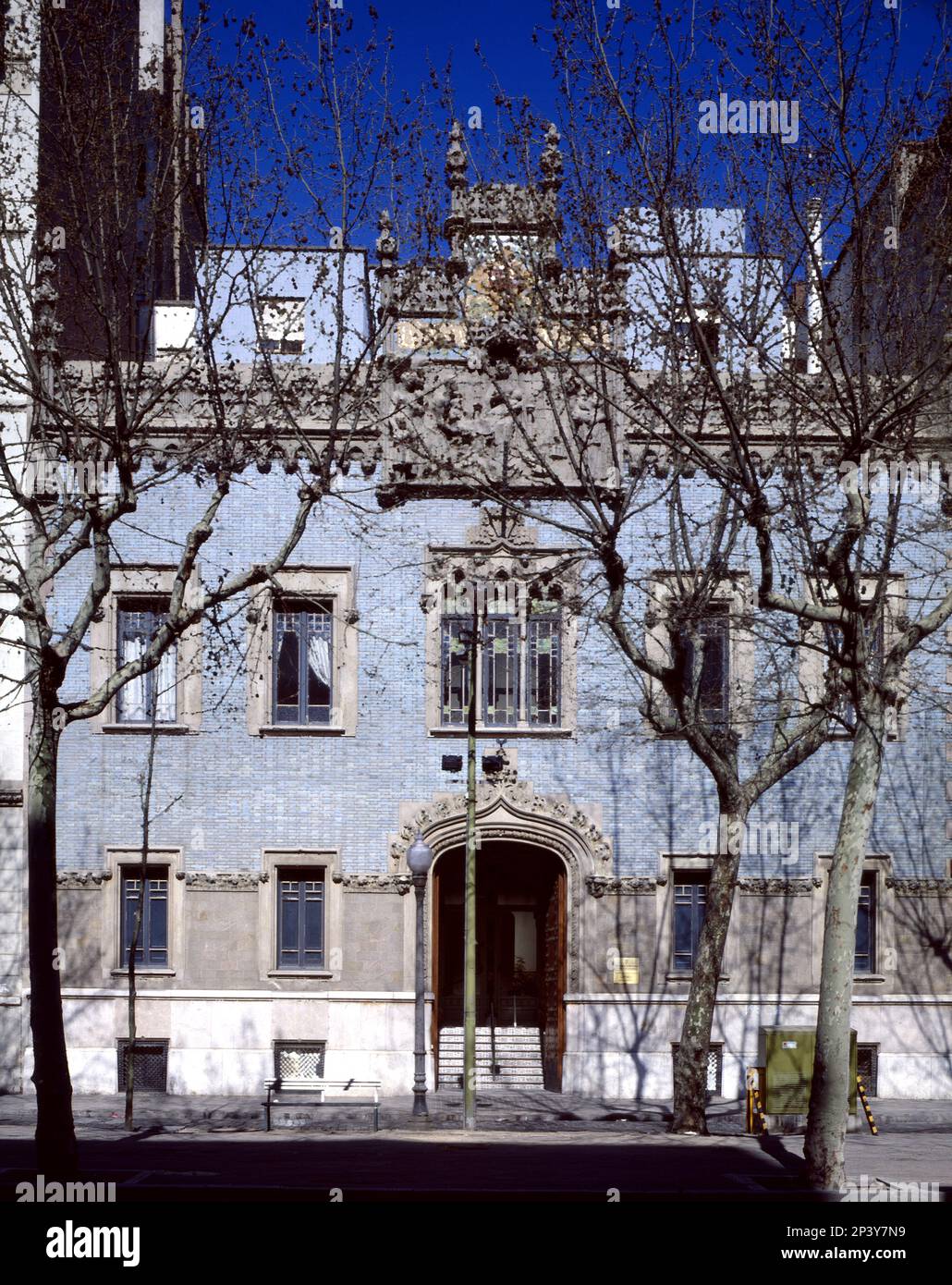 Bâtiment lactancia, 1913, dont le but était de prendre soin des enfants de familles sans possibilités économiques, l'œuvre de Pere Falqu&#xe9;s et Antoni Falguera. Banque D'Images