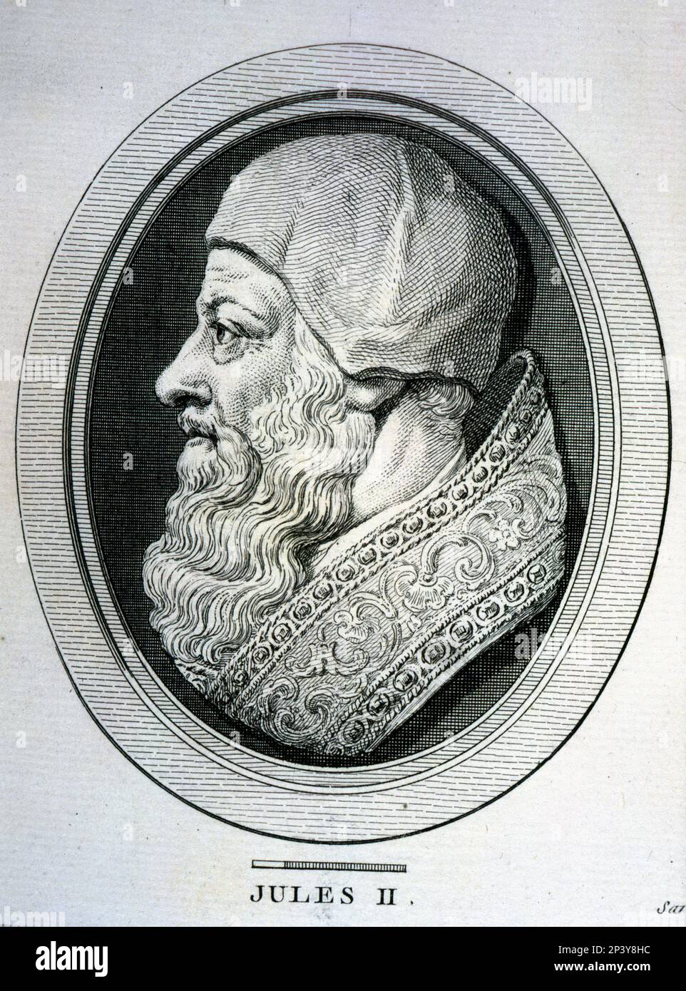 Julius II, nom laïque Giuliano della Rovere (1443 - 1513). Pape entre 1503 et 1513. Gravure. Banque D'Images