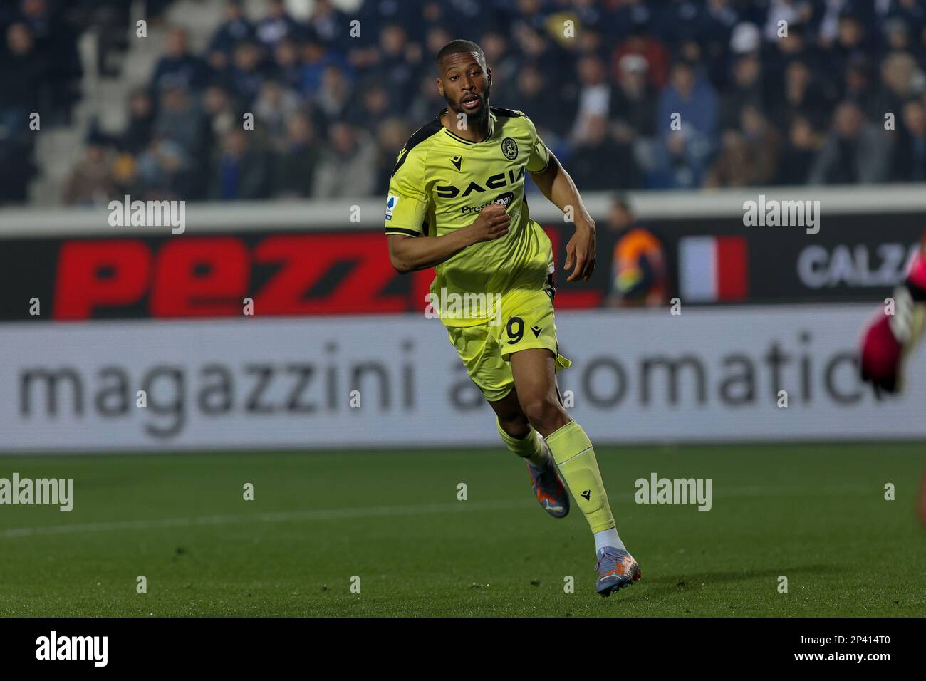 Bergame, Italie. 04th mars 2023. Italie, Bergame, 4 mars 2023: Beto (buteur udinois) appuyant sur la cour avant dans la première moitié pendant le match de football ATALANTA vs UDINESE, Serie A Tim 2022-2023 jour 25 au stade Gewiss. (Photo de Fabrizio Andrea Bertani/Pacific Press/Sipa USA) crédit: SIPA USA/Alay Live News Banque D'Images