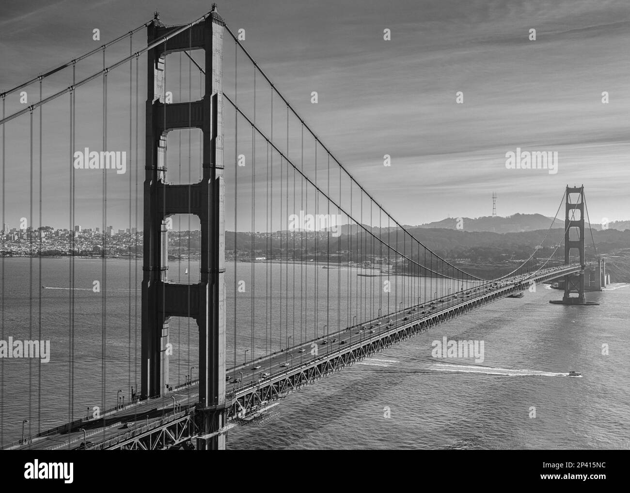 Inspirer des millions de personnes dans le monde entier, Golden Gate Bridge, San Francisco Banque D'Images