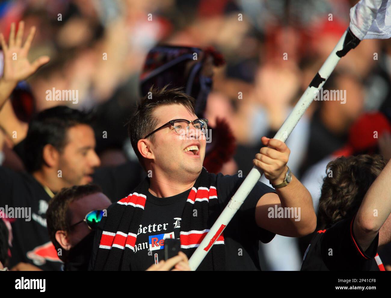 November 08 2014: DC United fans during the MLS Eastern Conference semifinal against the New York Red Bulls at RFK Stadium in Washington DC. Although DC United won the match 2-1, New York Red Bulls progress to the division finals with a 3-2 aggregate over both legs. (Icon Sportswire via AP Images) Banque D'Images