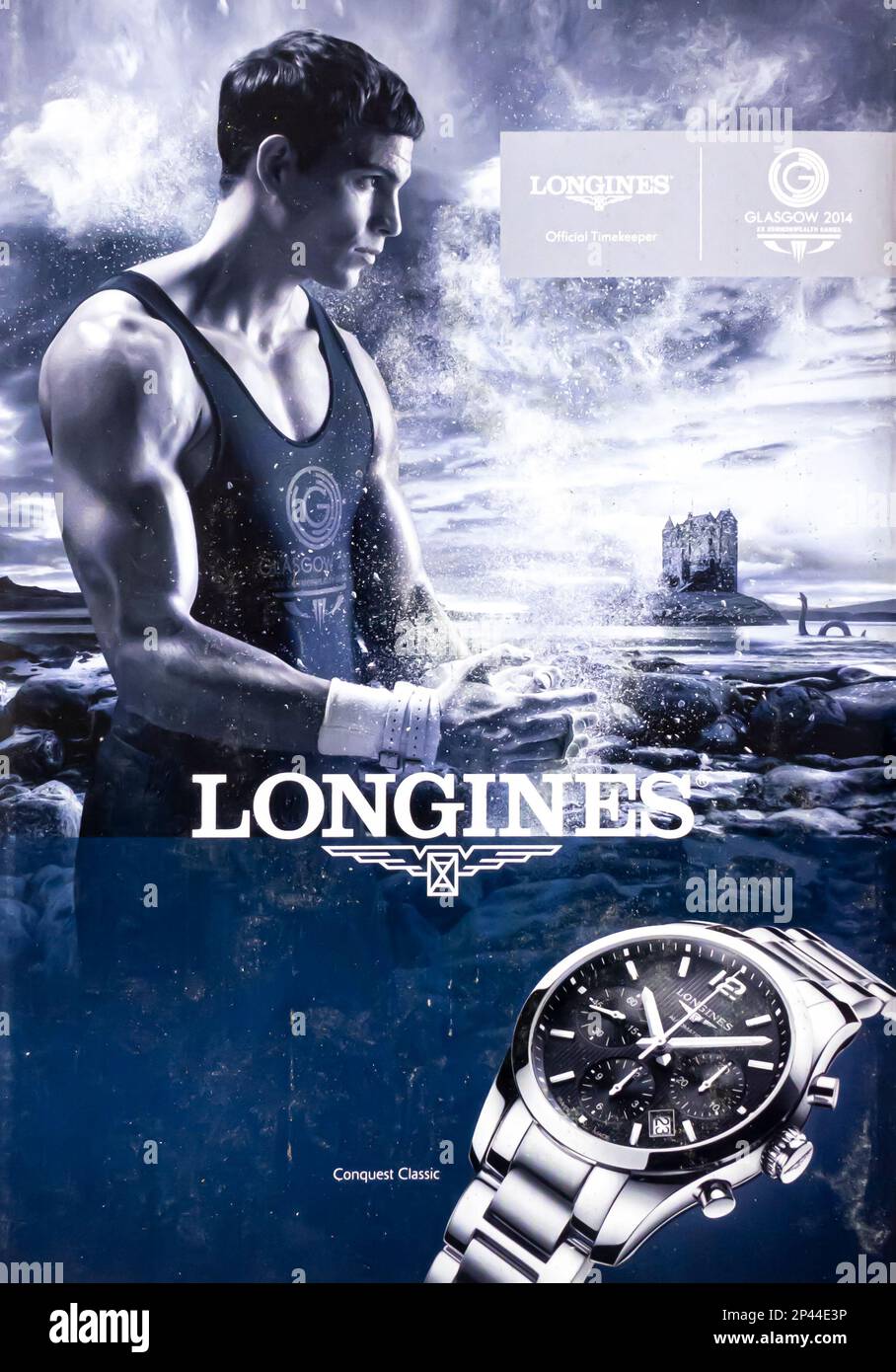 2014 Longines Conquest Classic annonce imprimée de montre Banque D'Images