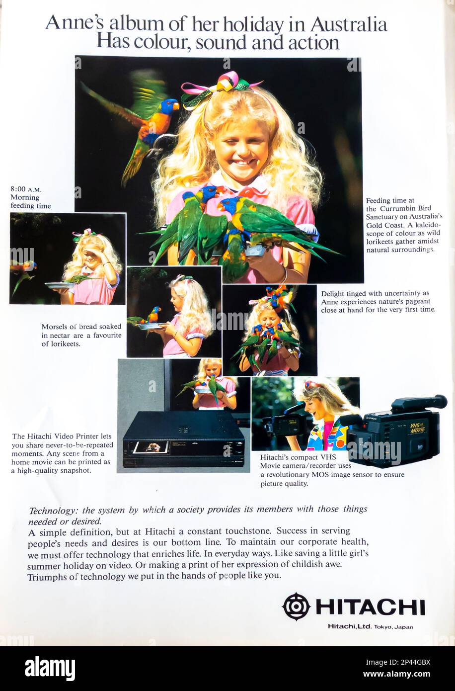 Hitachi video printer, Hitachi VHS film camera/ Recorder annonce dans