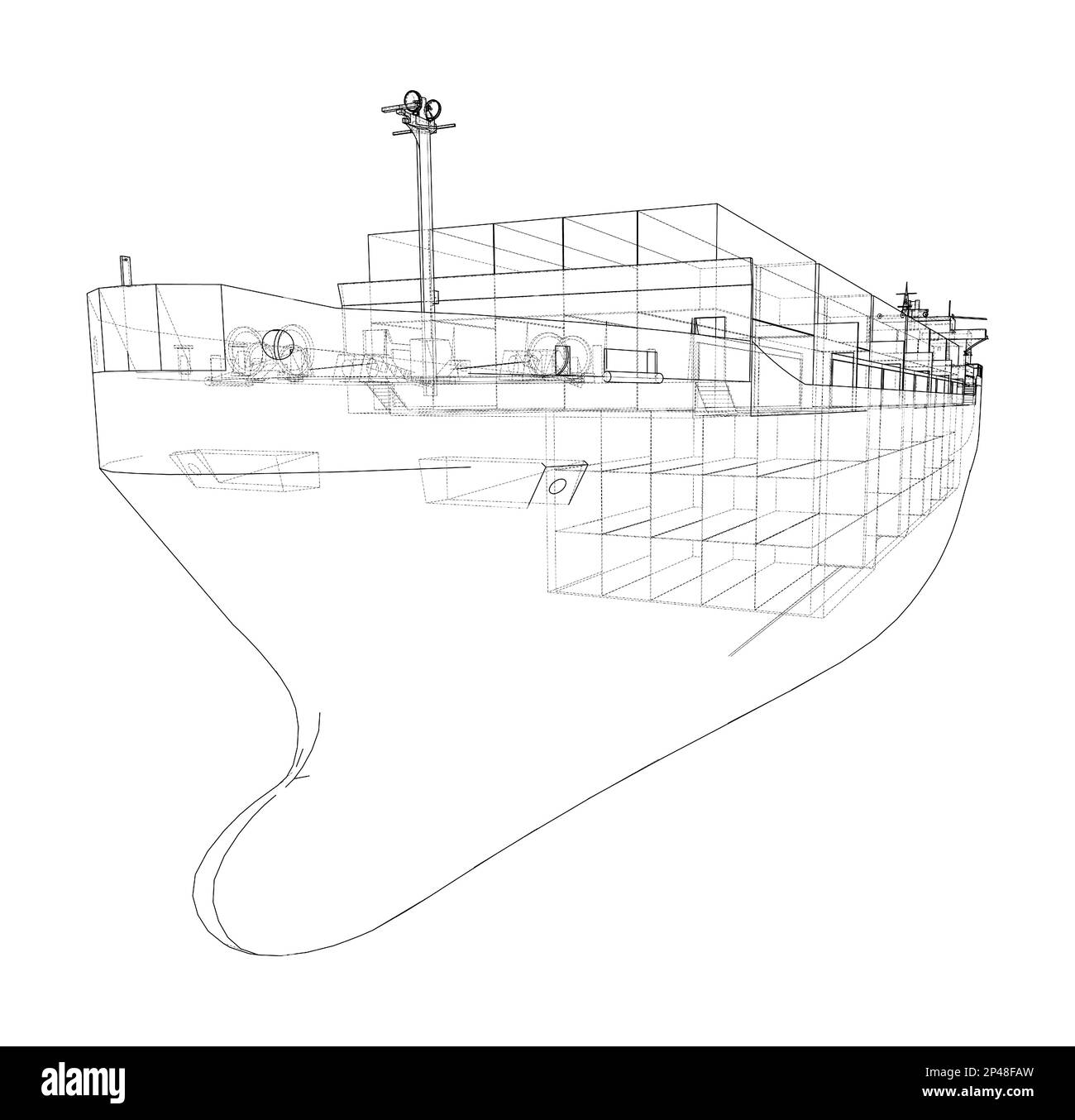 Avec Cargo Containers Banque D'Images