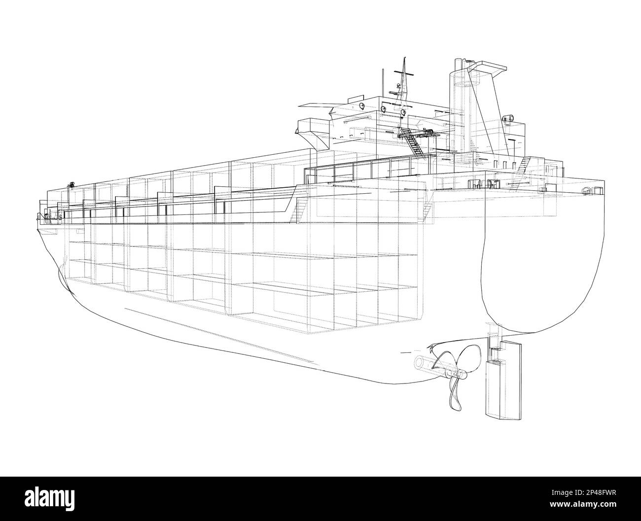 Avec Cargo Containers Banque D'Images