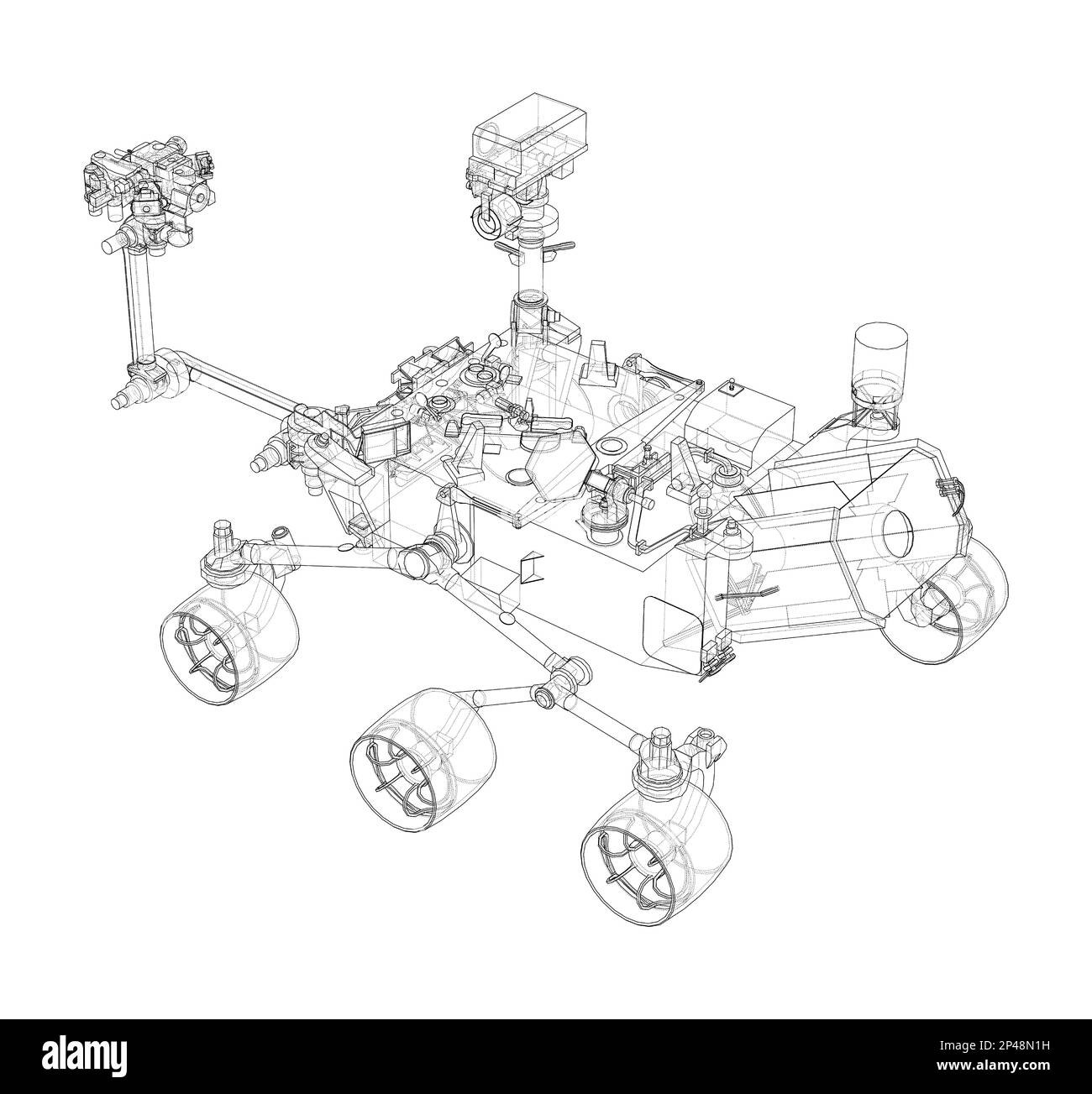 Rover Mars. 3d illustration Banque D'Images