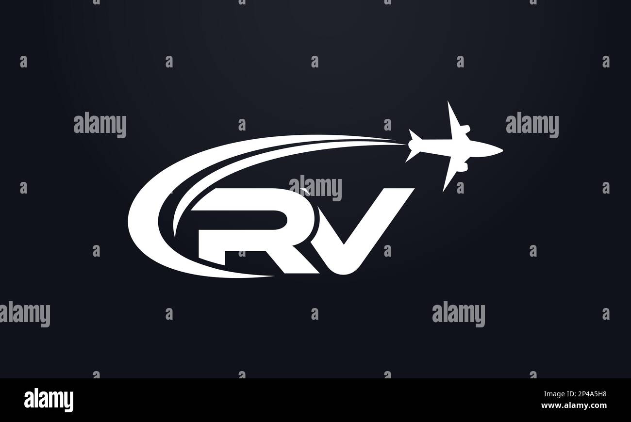 Design du logo de voyage, symbole de l'agence de transport aérien et vecteur monogramme de la compagnie aérienne Illustration de Vecteur