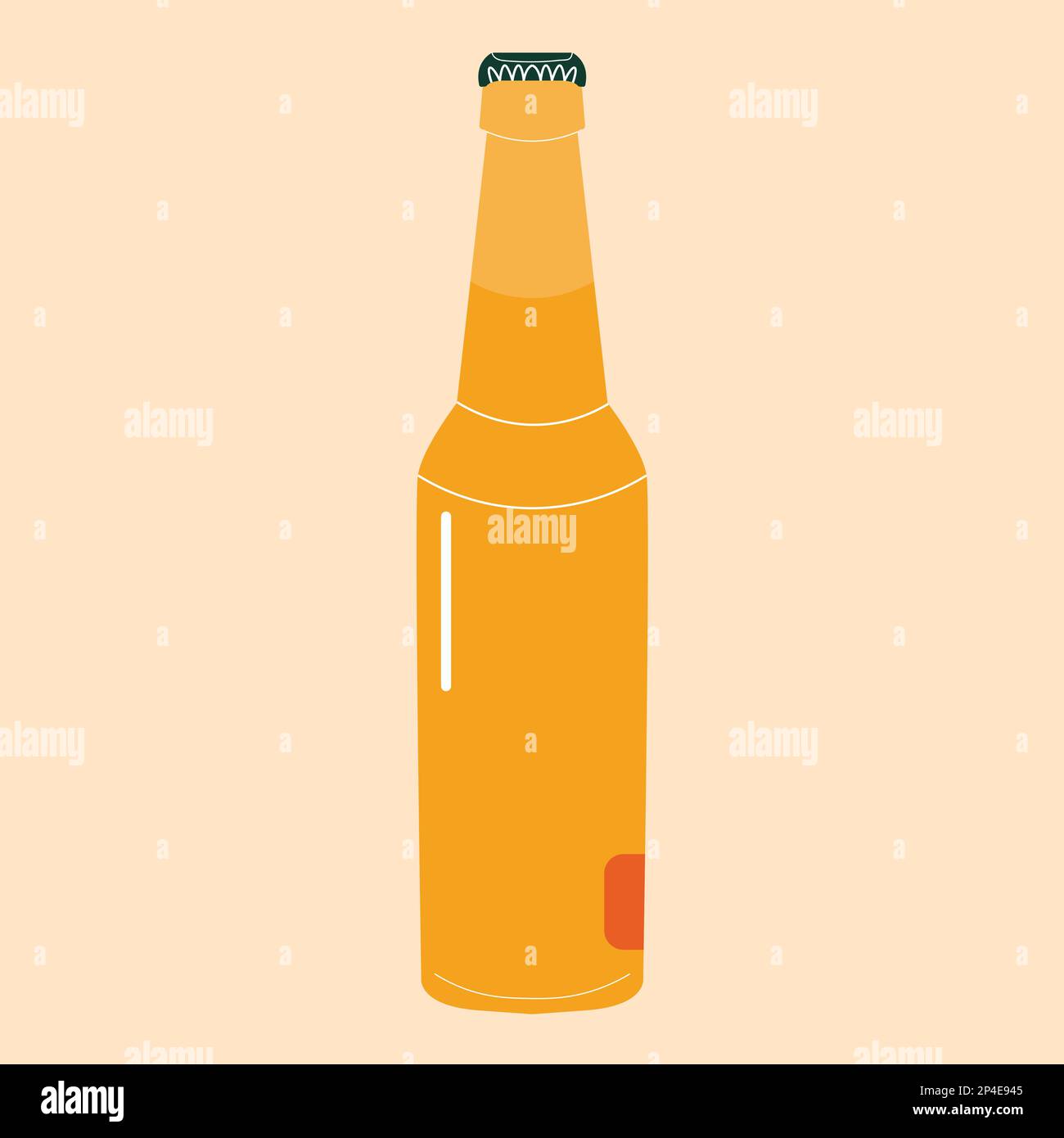 bouteille de bière, bouteille de bière isolée sur blanc, bouteille de bière isolée Illustration de Vecteur