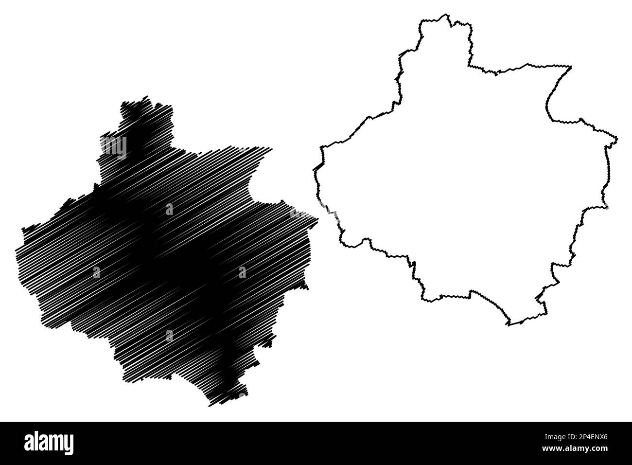 Ville de Derby et région de l'autorité unitaire (Royaume-Uni de Grande-Bretagne et d'Irlande du Nord, comté cérémonial de Derbyshire, Angleterre) carte vecteur illustr Illustration de Vecteur