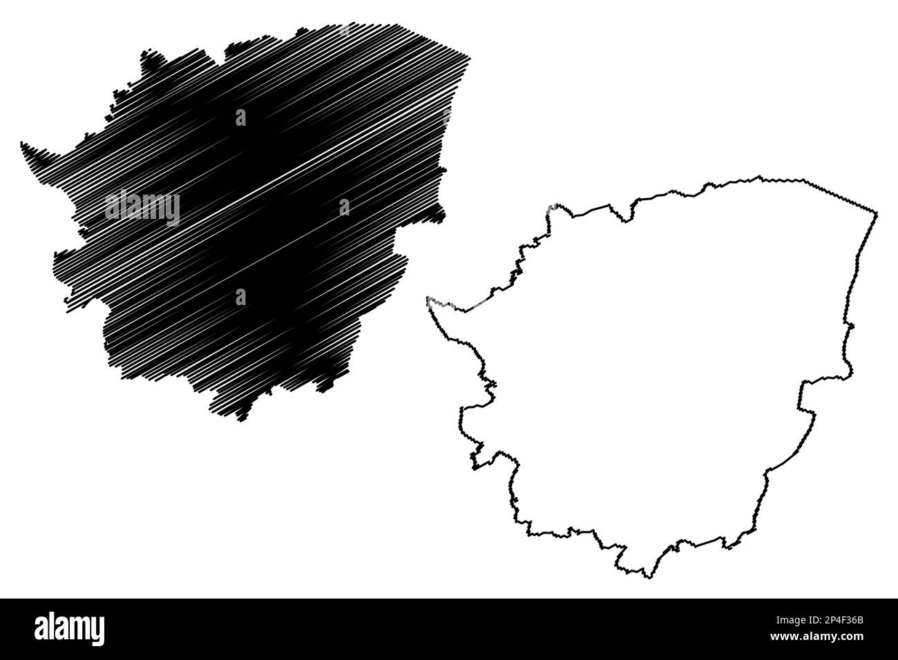 Metropolitan Borough et ville de Doncaster (Royaume-Uni de Grande-Bretagne et d'Irlande du Nord, comté métropolitain et cérémonial du Yorkshire du Sud, Illustration de Vecteur