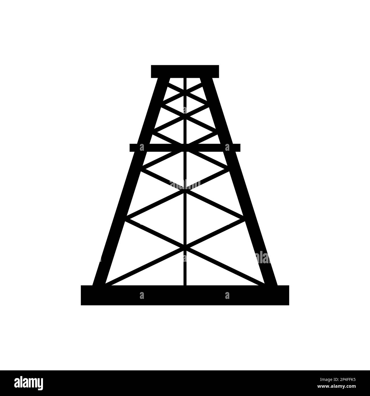Icône graphique plate de l'engin de forage de pétrole, panneau de gaz de la tour de l'industrie de la plate-forme de carburant, illustration vectorielle . Illustration de Vecteur
