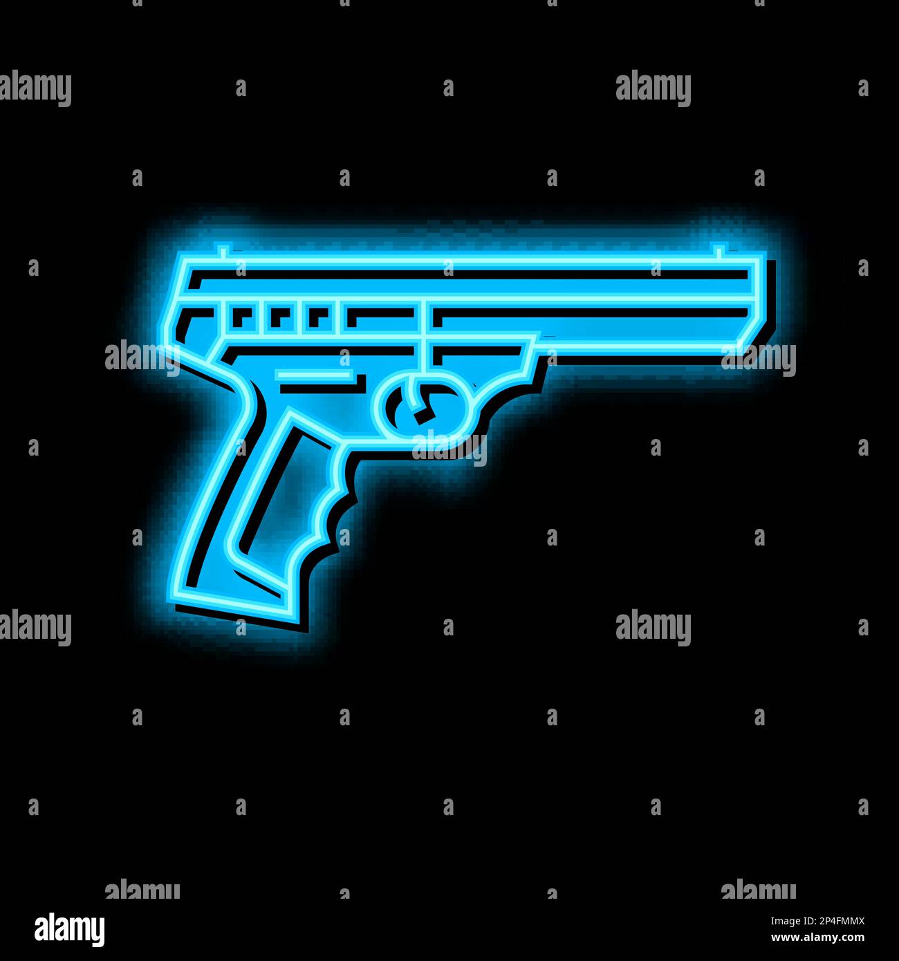 illustration de l'icône de la carabine à néon de rimfire Illustration de Vecteur