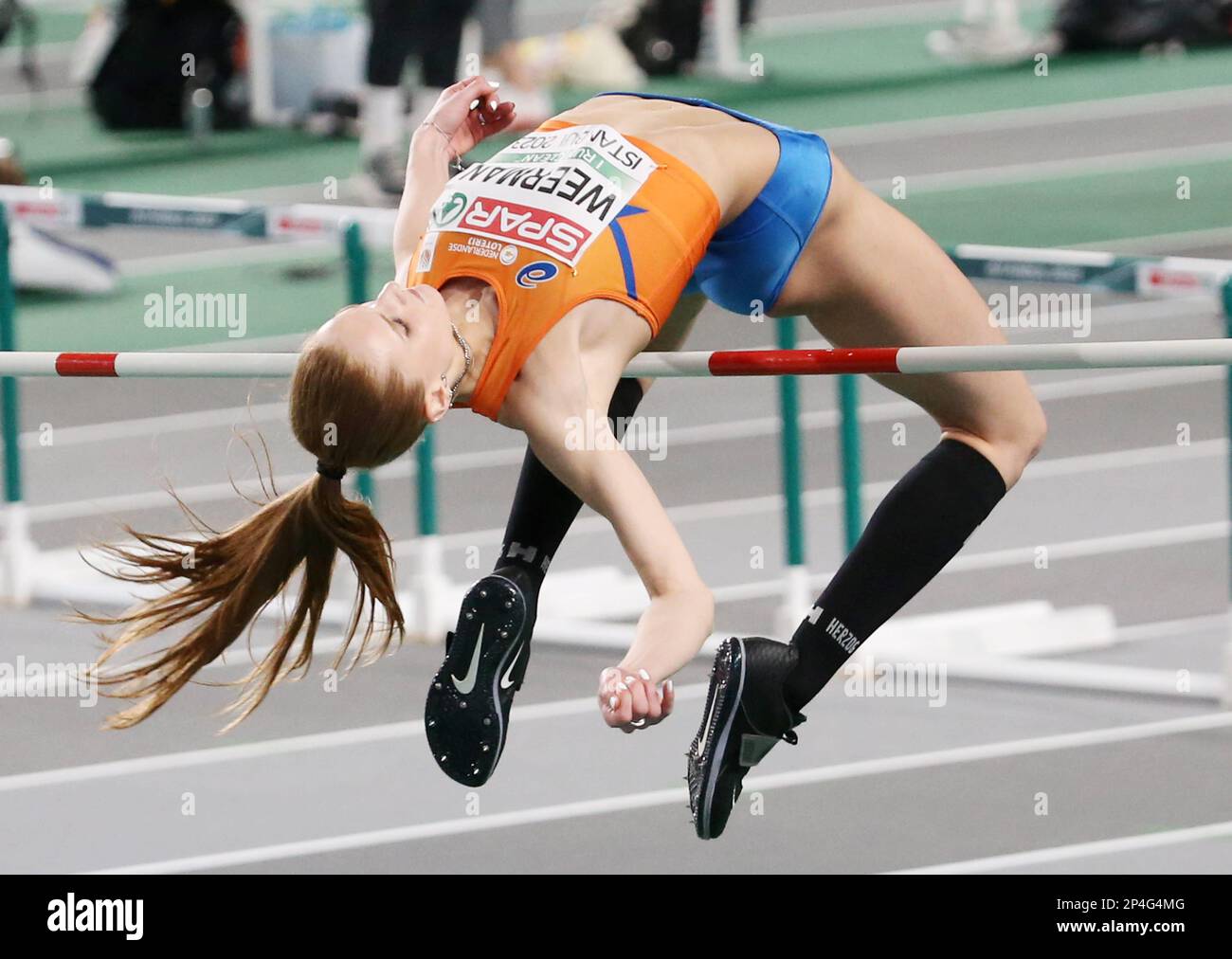 Britt Weerman des pays-Bas lors des Championnats européens d'athlétisme en salle 2023 sur 5 mars 2023 à l'aréna Atakoy à Istanbul, Turquie - photo Laurent Lairys / DPPI Banque D'Images