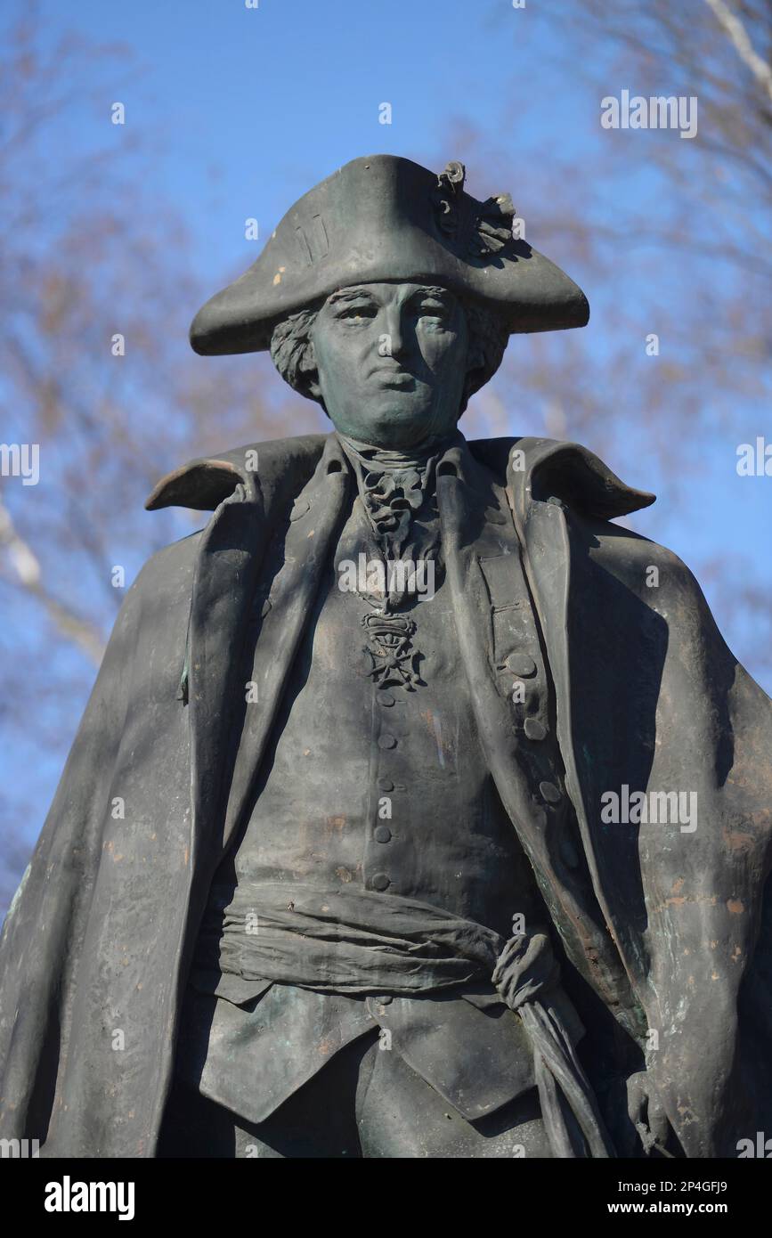 Monument, Friedrich Wilhelm Baron von Steuben, Clayallee, Dahlem, Berlin, Allemagne Banque D'Images