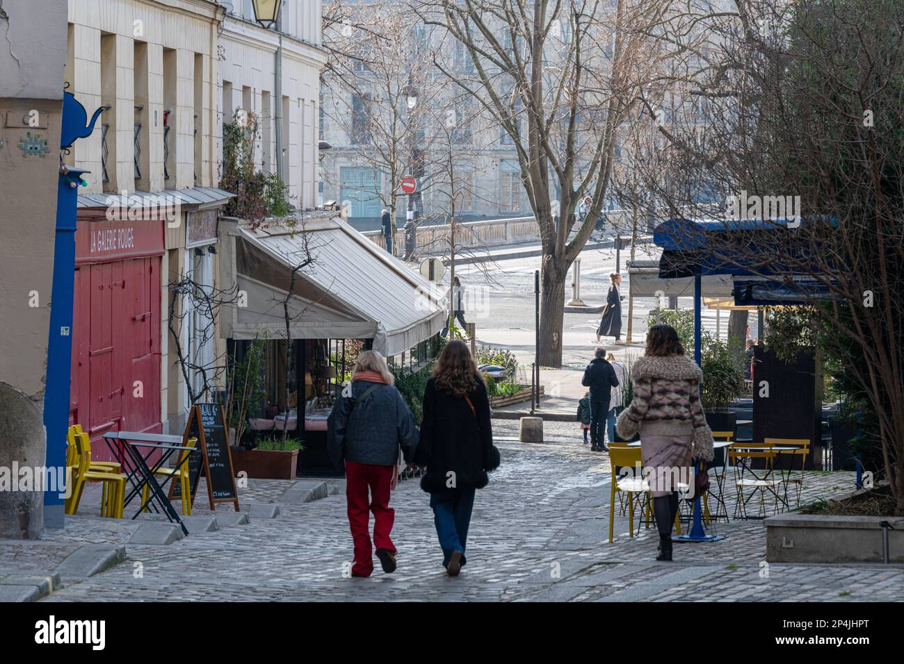 Rue des Barres, Marais, Paris, France. Banque D'Images