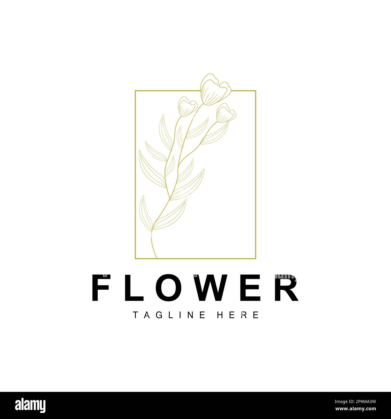 Logo floral, feuilles et fleurs jardin botanique Vector, Floral Design of Life Illustration de Vecteur