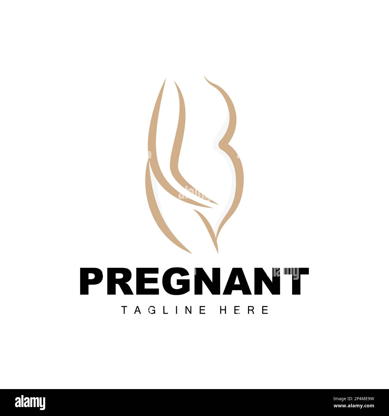 Logo de la grossesse, conception des soins de santé pour les mères et les bébés, vecteur d'icône de marque de la médecine des femmes enceintes et des bébés Illustration de Vecteur