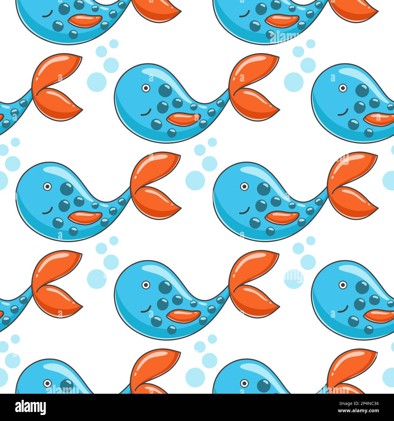 Joli motif baleine sans couture Illustration de Vecteur