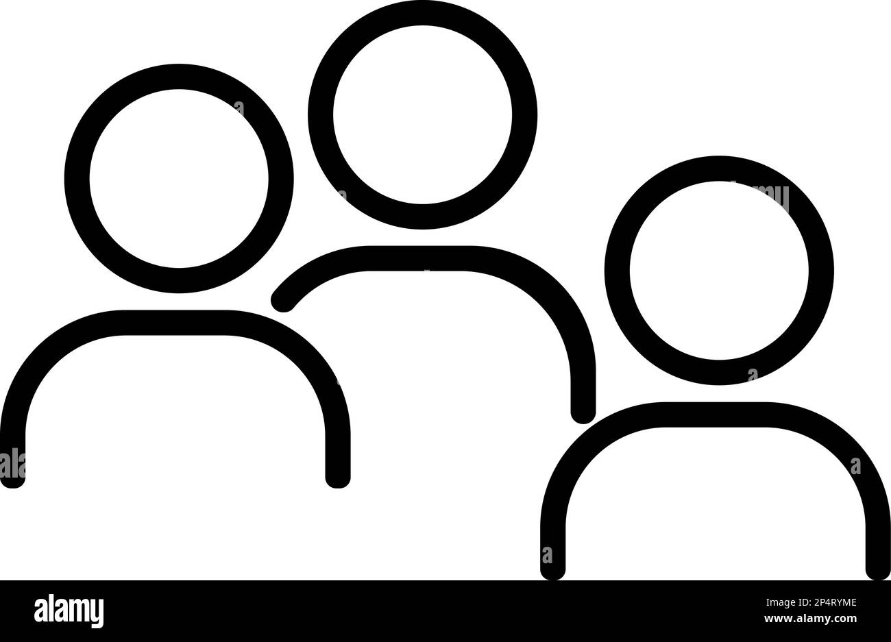 Icône d'un groupe de personnes ou de participants comme concept de groupe de clients ou d'utilisateurs Illustration de Vecteur
