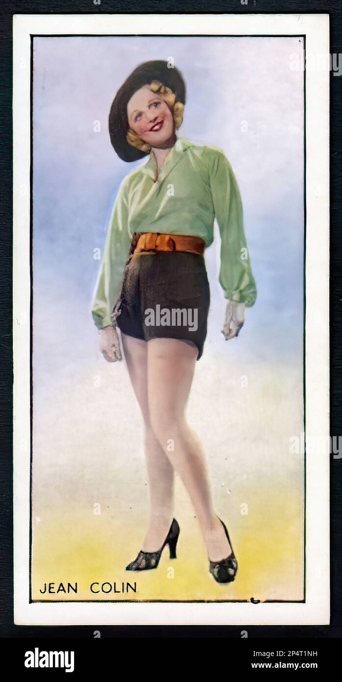 Portrait de l'actrice Jean Colin - carte à cigarettes vintage Photo Stock -  Alamy