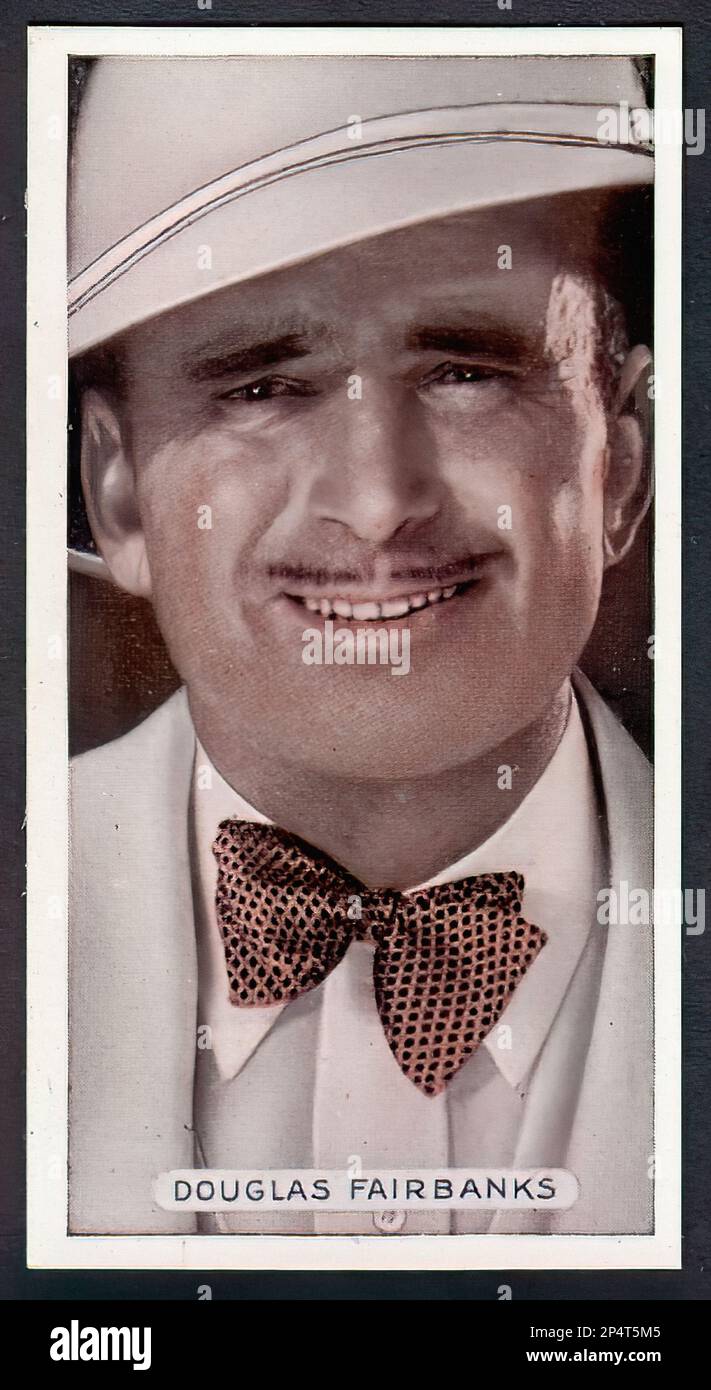 Portrait de Douglas Fairbanks - carte à cigarettes vintage 01 Banque D'Images