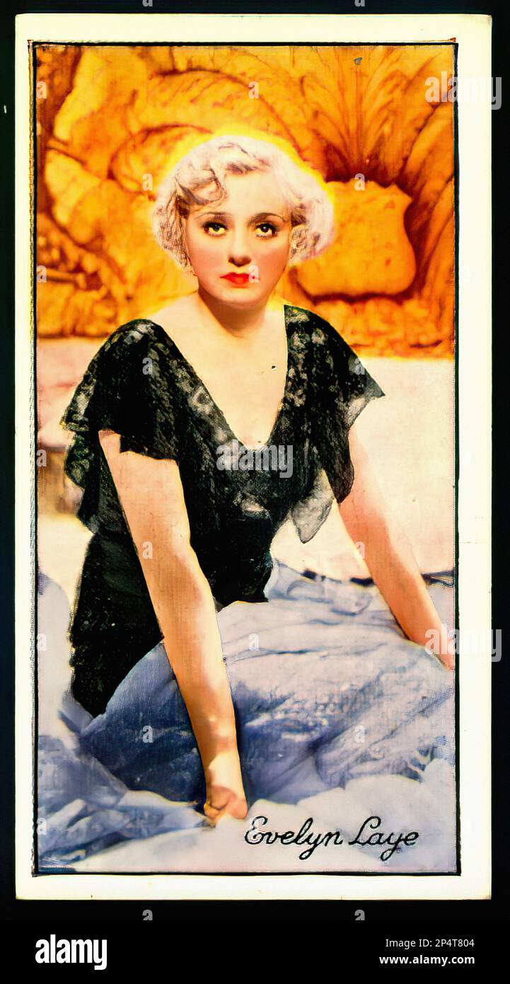 Portrait d'Evelyn Laye - carte à cigarettes vintage 03 Banque D'Images