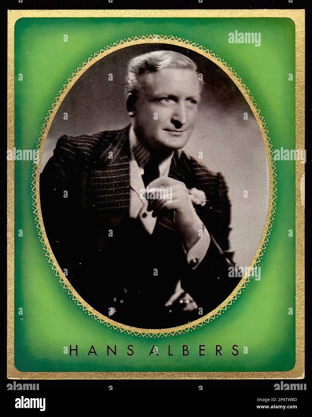Portrait de Hans Albers - carte à cigarettes allemande ancienne 02 Banque D'Images