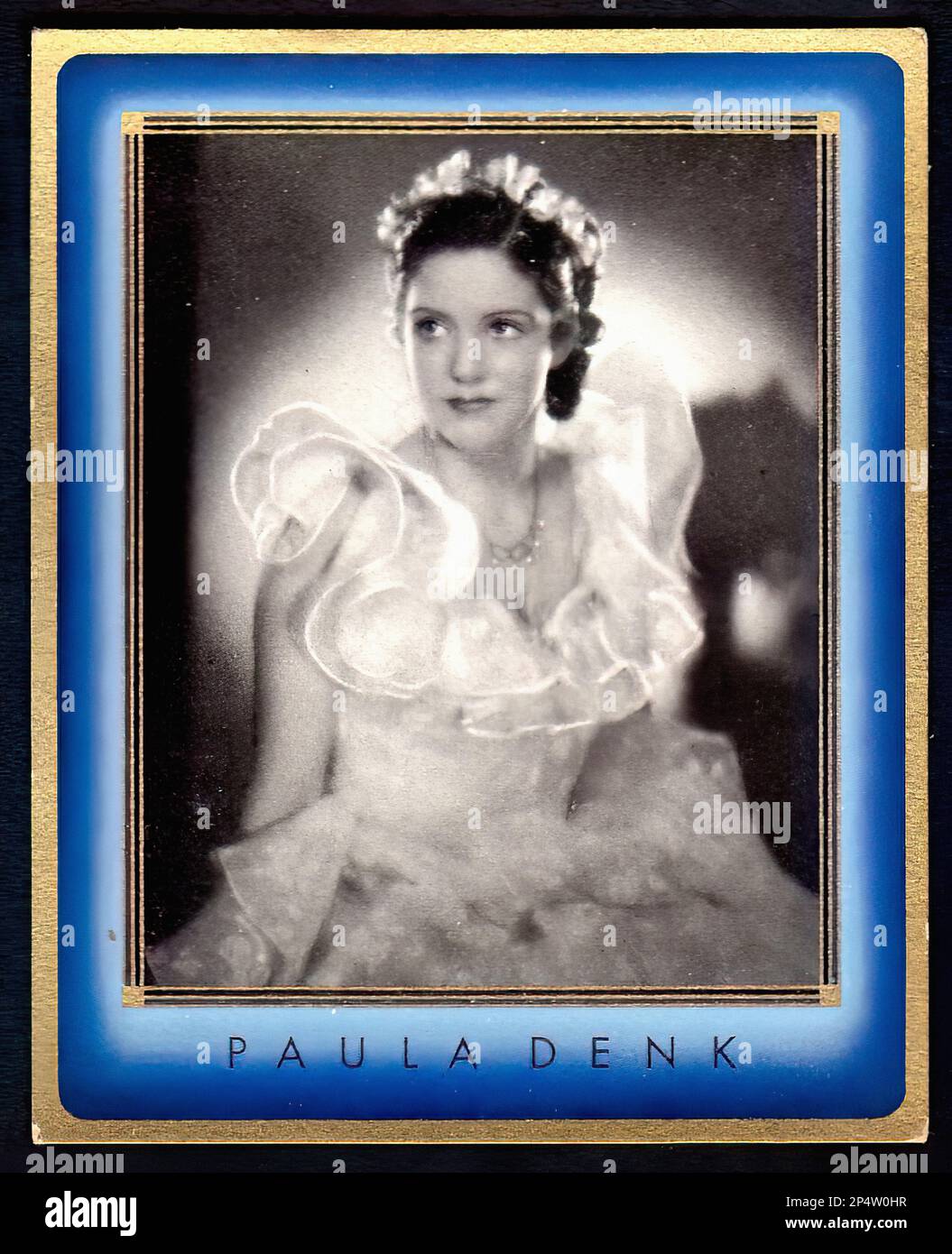 Portrait de Paula Denk - carte à cigarettes allemande ancienne Banque D'Images