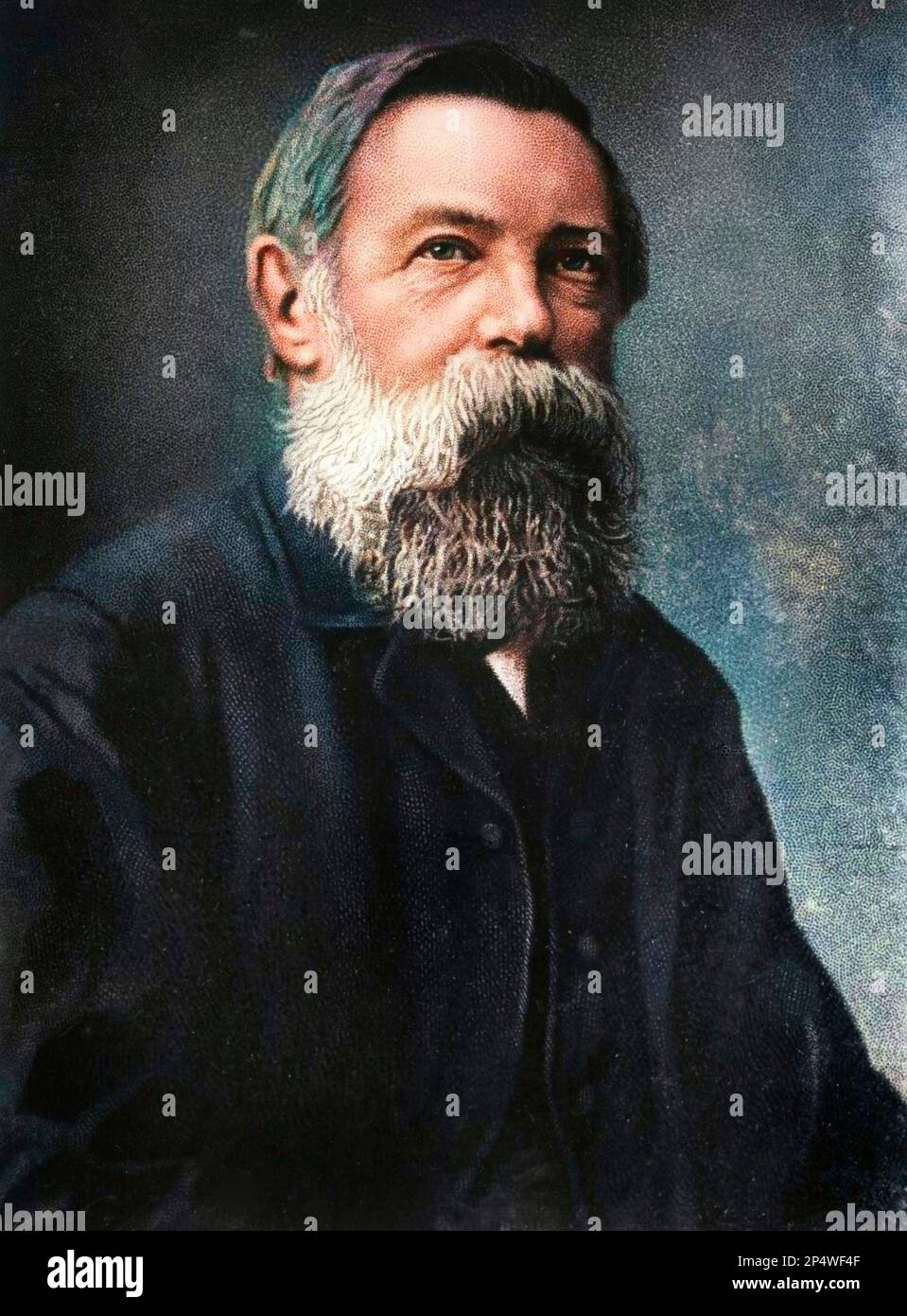 Portrait de Friedrich Engels (1820-1895), théoricien socialiste et homme politique allemand Banque D'Images
