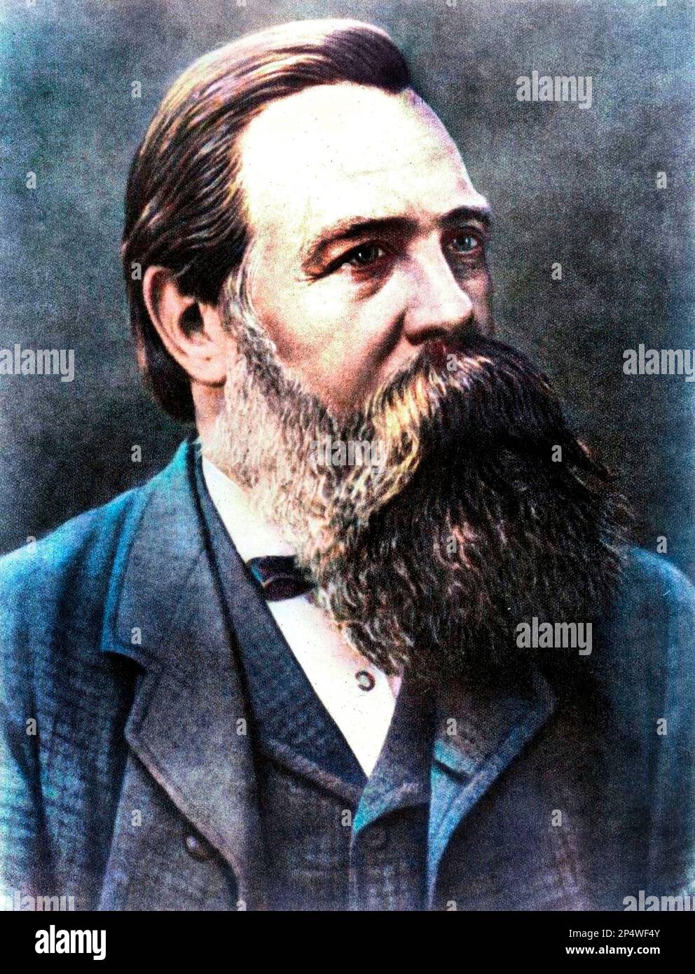Friedrich Engels (1820-1895) socialiste allemand Banque D'Images