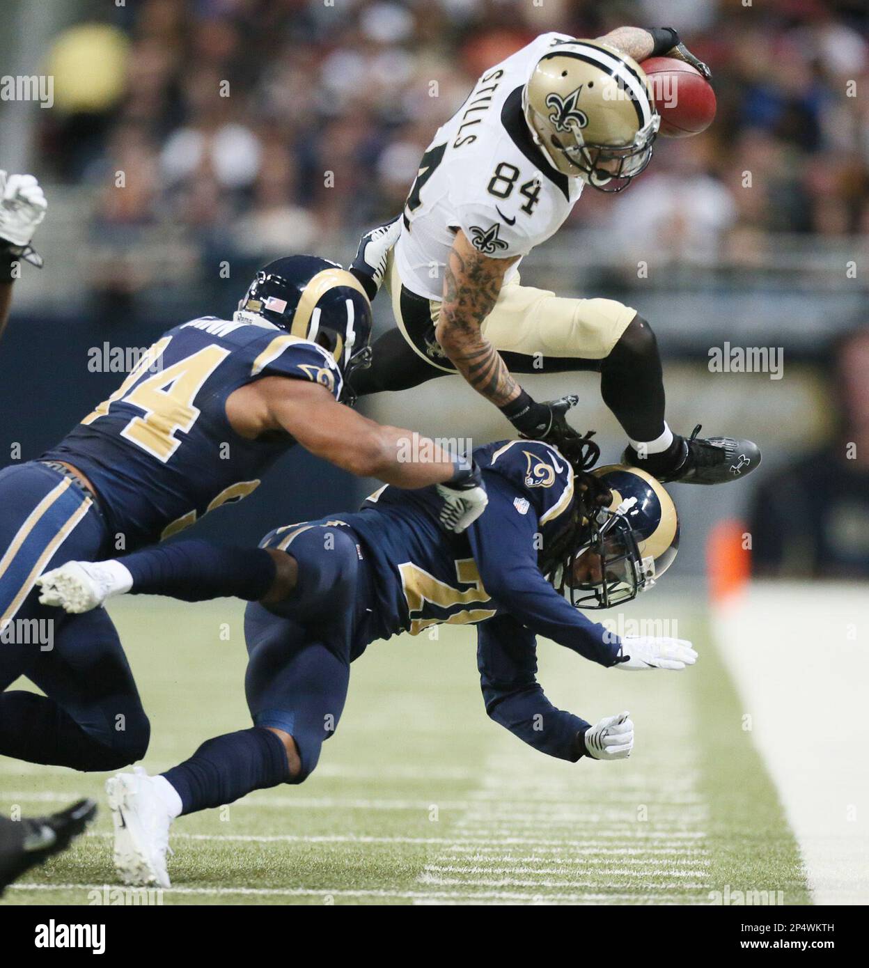 New Orleans Saints wide receiver Deonte Harris (11) returns a kickoff in  the first half of an NFL football game against the Carolina Panthers in New  Orleans, Sunday, Jan. 2, 2022. (AP