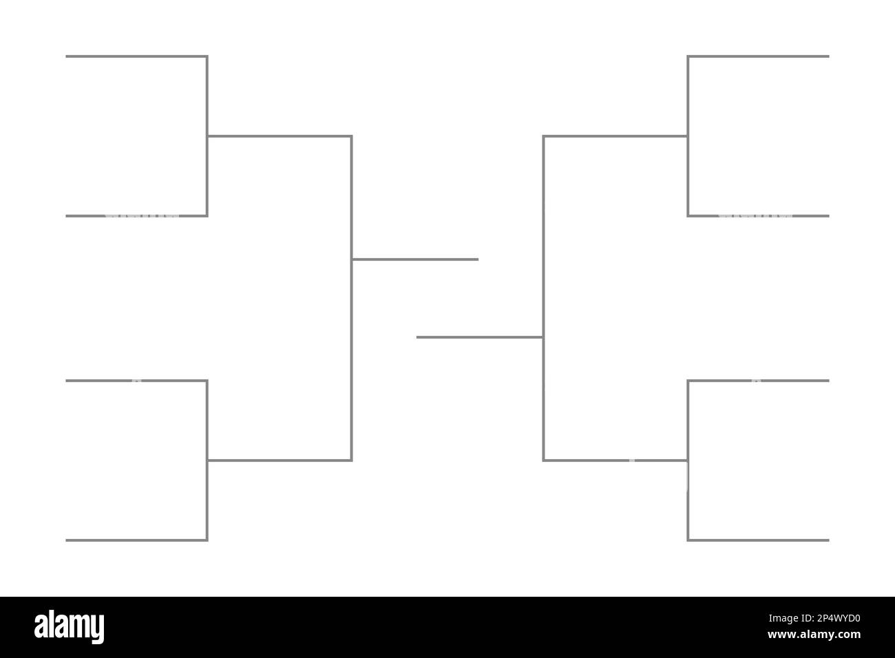 Diagramme de la table des 8 meilleures équipes du tournoi Illustration de Vecteur
