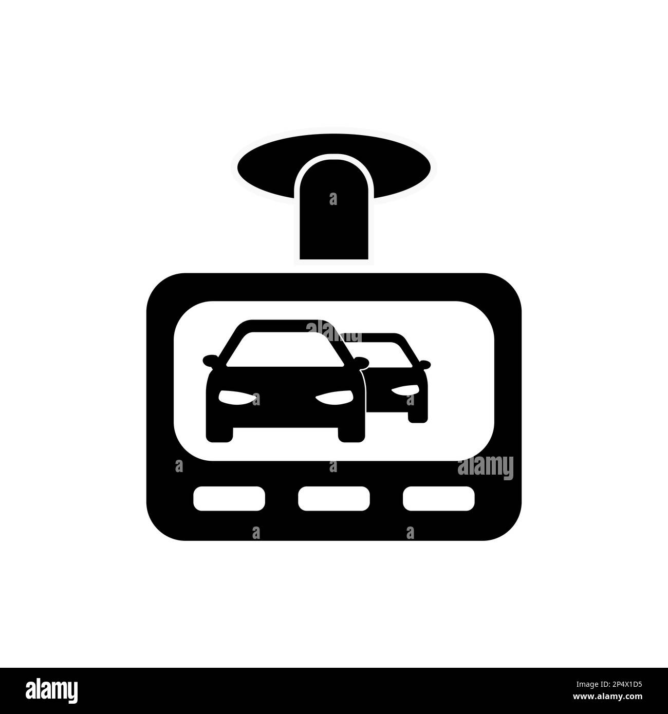 Illustration de l'icône du vecteur de l'enregistreur vidéo de conduite automobile Illustration de Vecteur