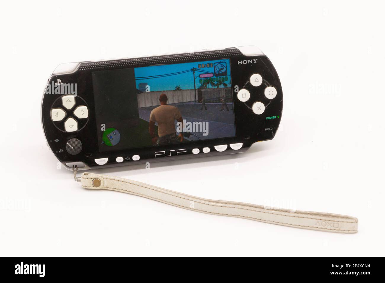 Consoles de jeux portables PSP Sony noir et blanc Photo Stock - Alamy