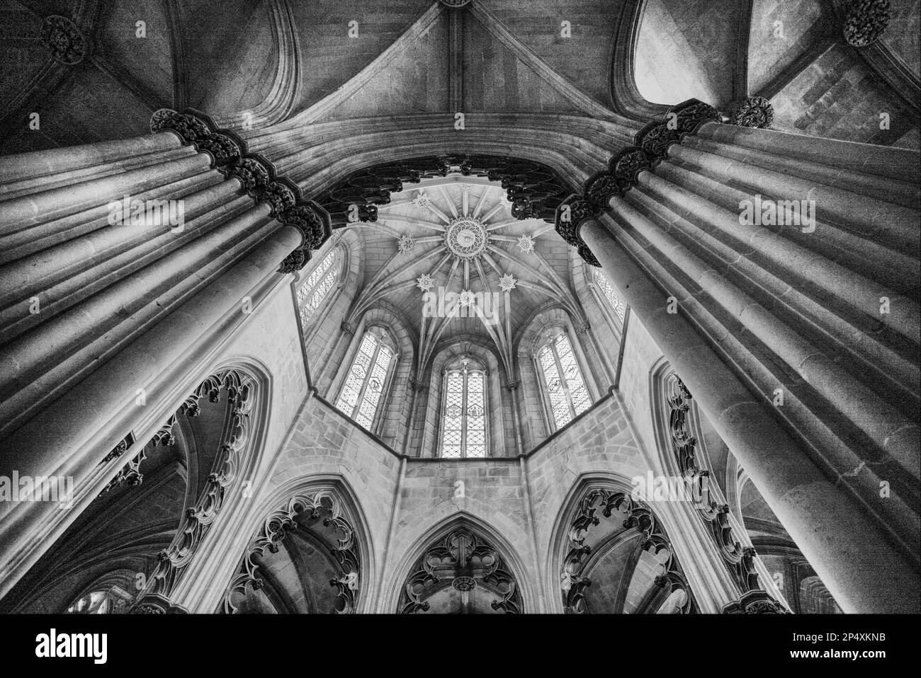 Plafond gothique de Sainte Marie de la victoire Banque D'Images