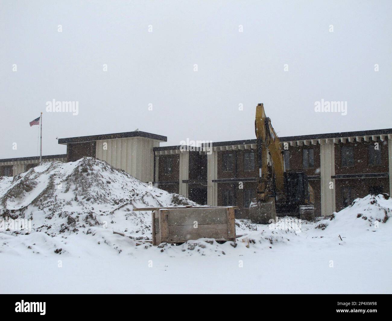 Construction is underway at the McKenzie County Courthouse in Watford