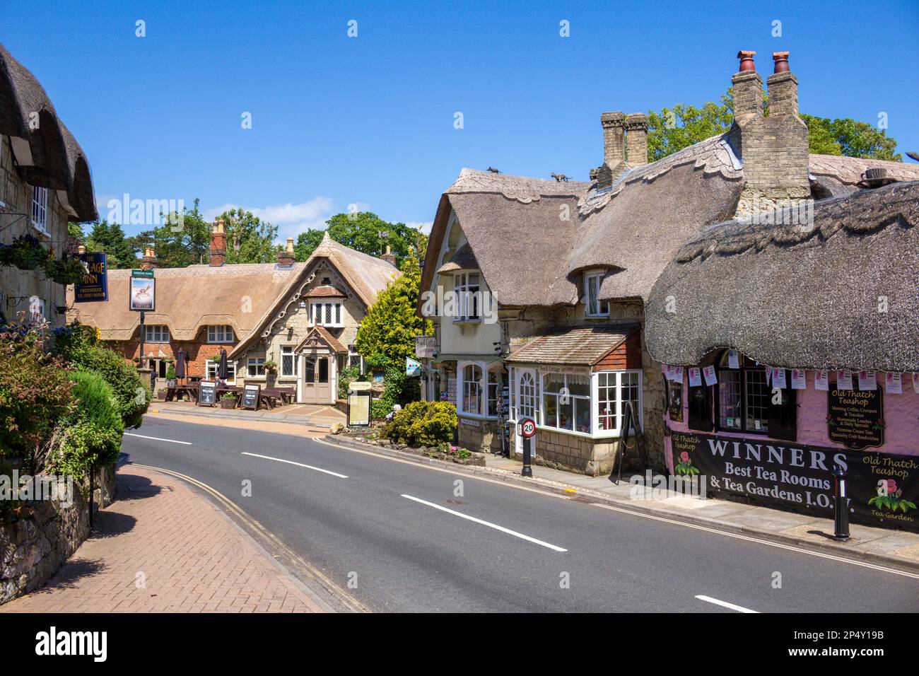 Vieux Village de Shanklin, Isle of Wight, UK Banque D'Images